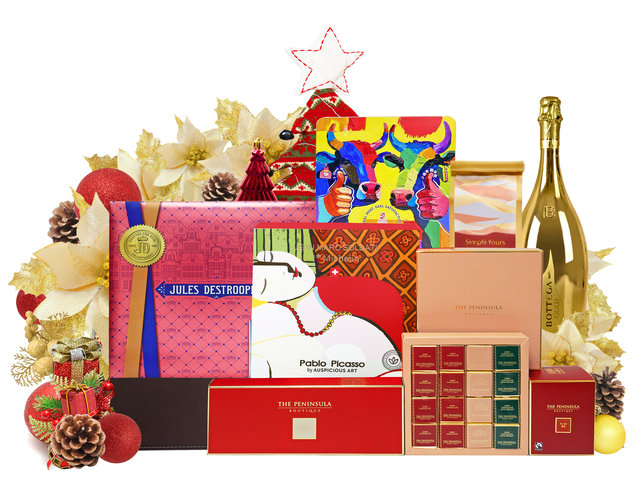 Christmas Gift Hamper - Christmas Fancy Deluxe Food Gift Hamper A6 - XH1102A6 Photo