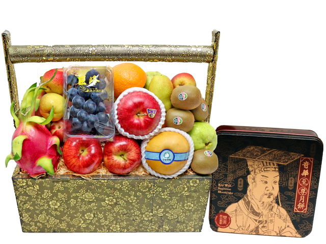 Mid-Autumn Gift Hamper - Mid Autumn Kee Wah Mooncake With Permium Fruit Hamper FH195 - L76600859K Photo