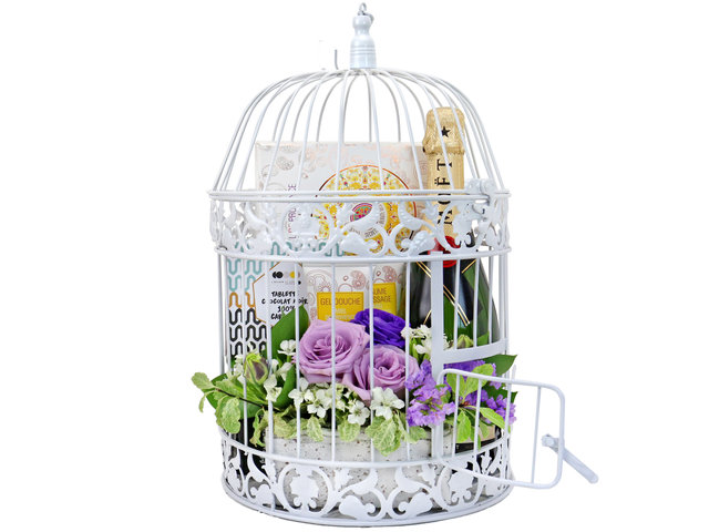 Wine n Food Hamper - Birdcage design gift hamper B2 - TNP0410A7 Photo